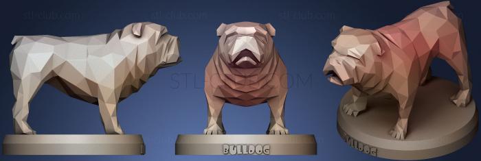 3D model Poly Old Bulldog (STL)